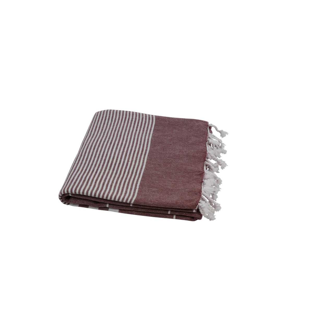 Saunatuch XL bordeaux weiss ca. 95x210 cm Nian | vorgewaschen