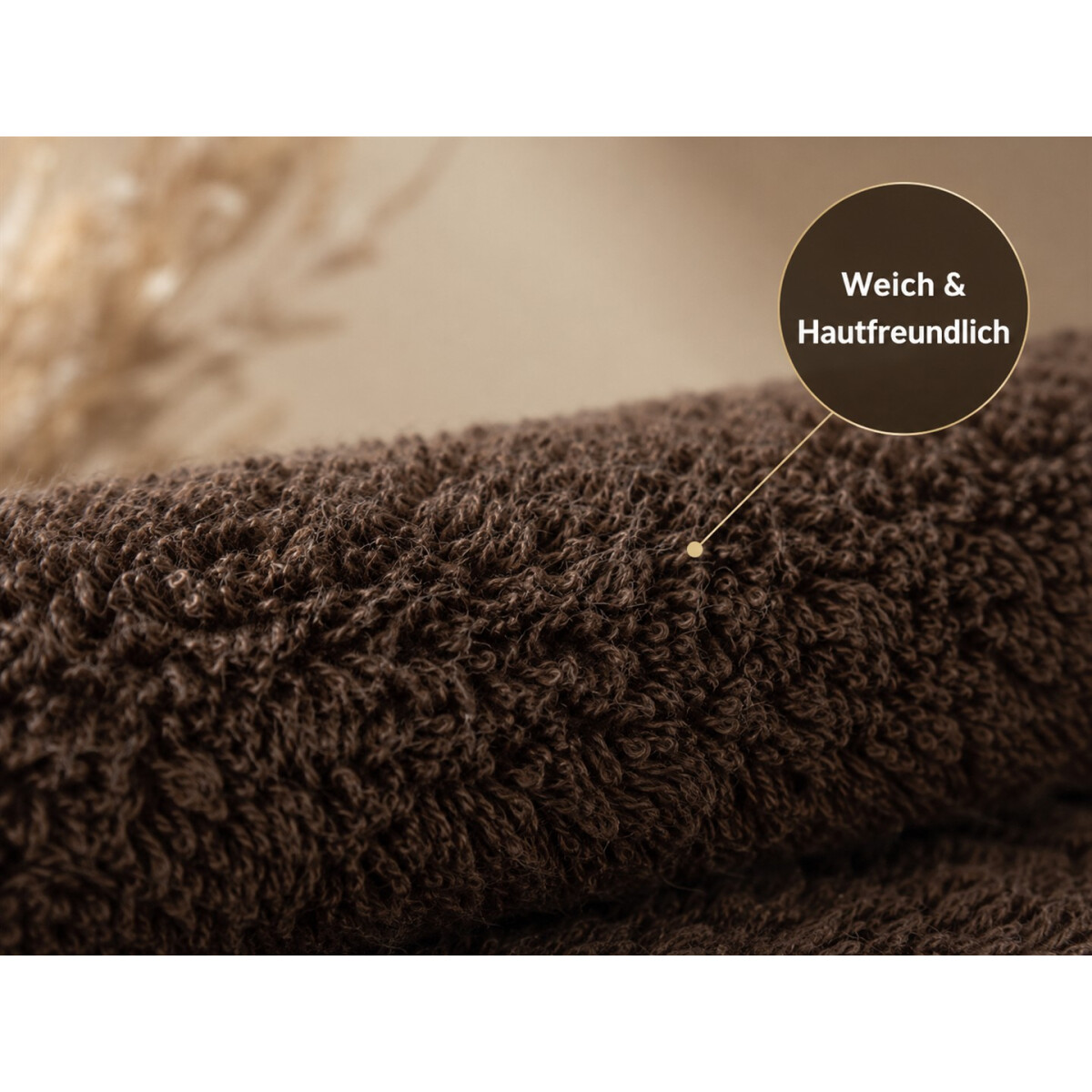 Premium Duschtuch 70x140 cm braun &ndash; 100% Baumwolle 500 g/m&sup2;  saugstark &amp; weich