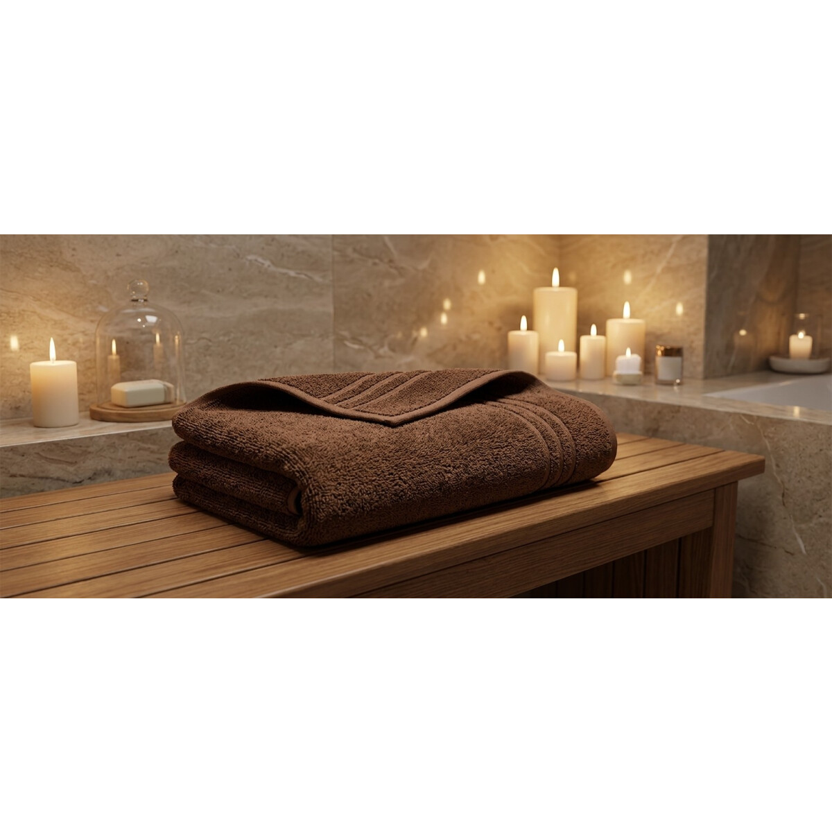 Premium Duschtuch 70x140 cm braun &ndash; 100% Baumwolle 500 g/m&sup2;  saugstark &amp; weich