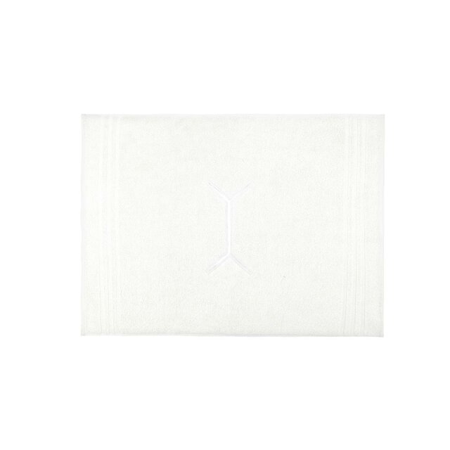 Nasenschlitztuch 50x60 cm weiß mit Bestickung, 500g/m²