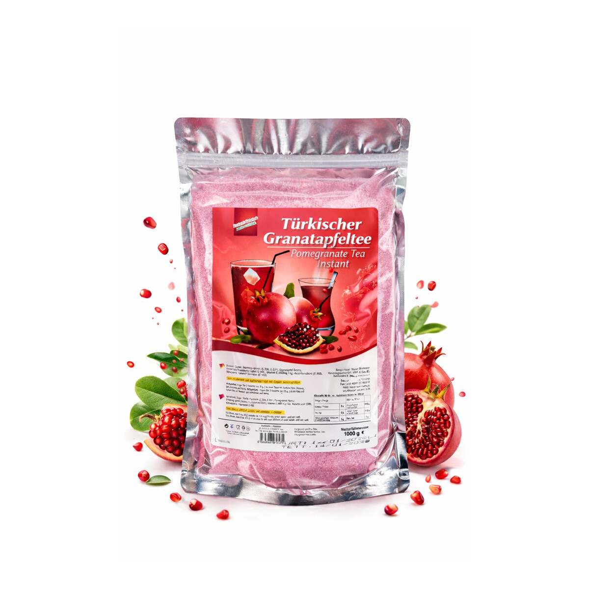 Granatapfeltee Pulver 1 kg Instantgetr&auml;nk k&ouml;stlich &amp; fruchtig