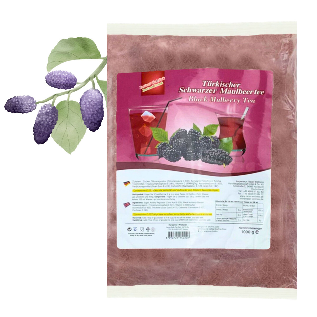 T&uuml;rkischer Maulbeertee Instantpulver 1 kg "Lezzo"