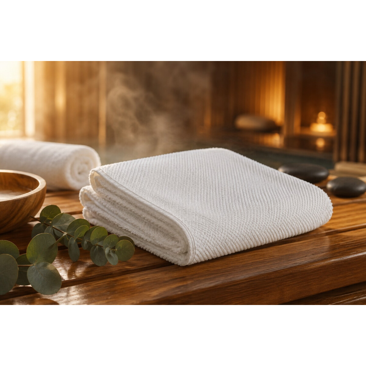 Handtuch 50x100 cm Wei&szlig; | Duschtuch, Sauna- &amp; Sporthandtuch | 100% Baumwolle