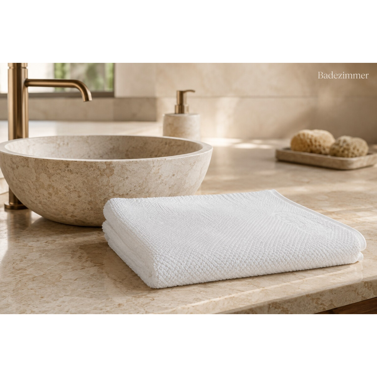 Handtuch 50x100 cm Wei&szlig; | Duschtuch, Sauna- &amp; Sporthandtuch | 100% Baumwolle