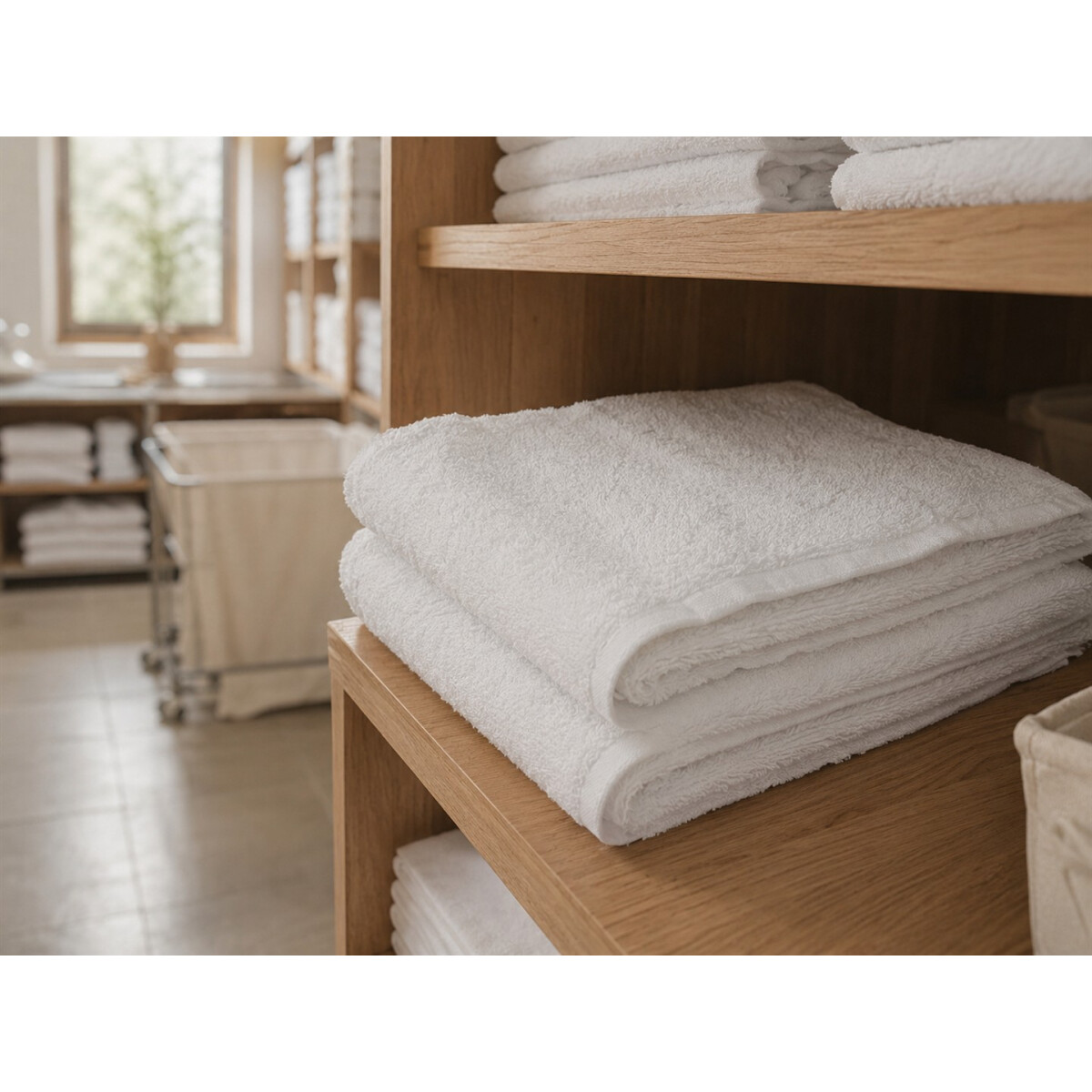 Handtuch 50x100 cm Wei&szlig; &ndash; Walkfrottier Hotelqualit&auml;t 500 g/m&sup2; Baumwolle