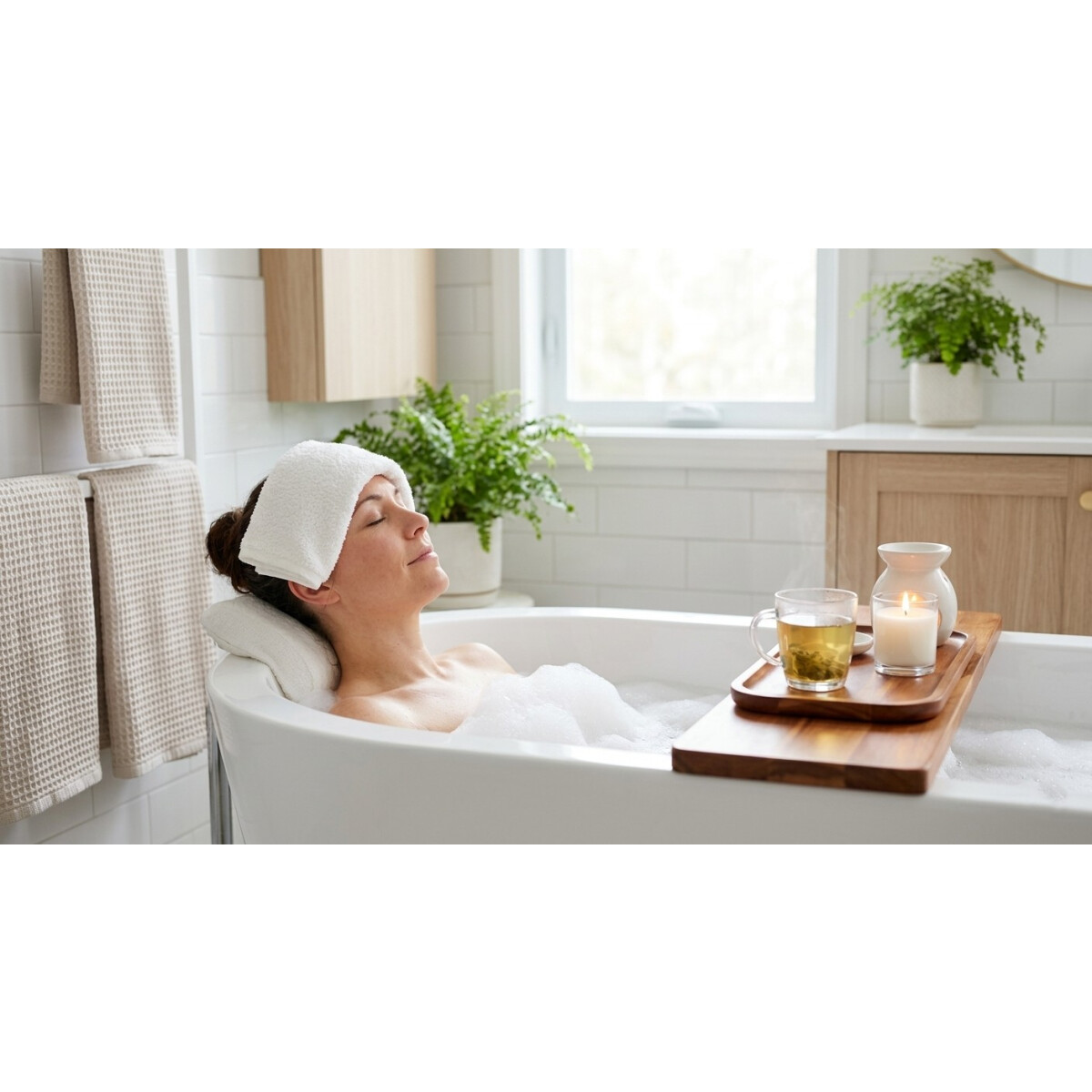Wellness Kompressentuch 6er Set 30x80 cm Wei&szlig; &ndash; Oshibori aus 100% Baumwolle