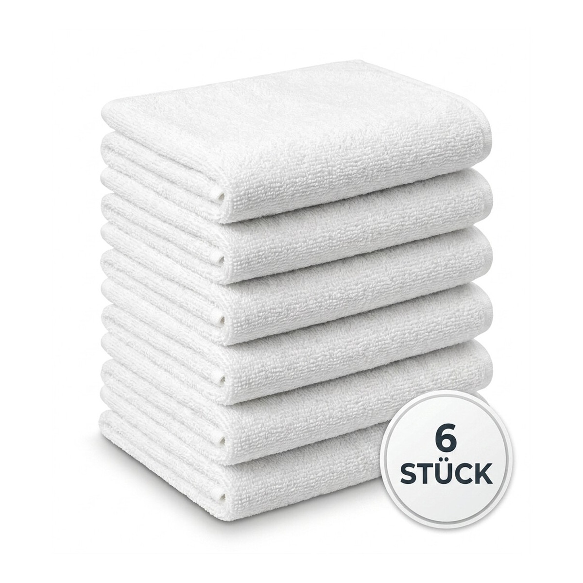 Wellness Kompressentuch 6er Set 30x80 cm Wei&szlig; &ndash; Oshibori aus 100% Baumwolle