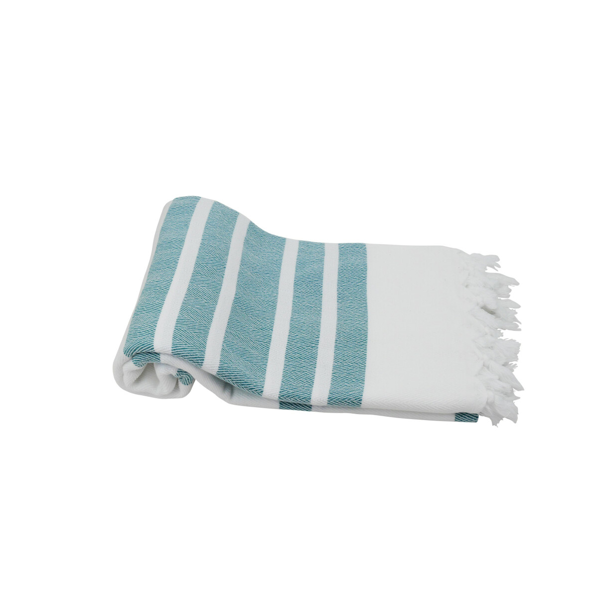 Hamamtuch XL wei&szlig; petrol 95x210 cm "Fisch"