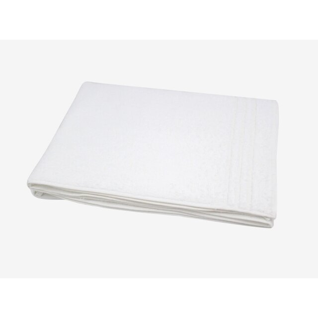 Handtuch 50x100 cm weiß ca. 550 g/m² • mit 3 schmalen Borten