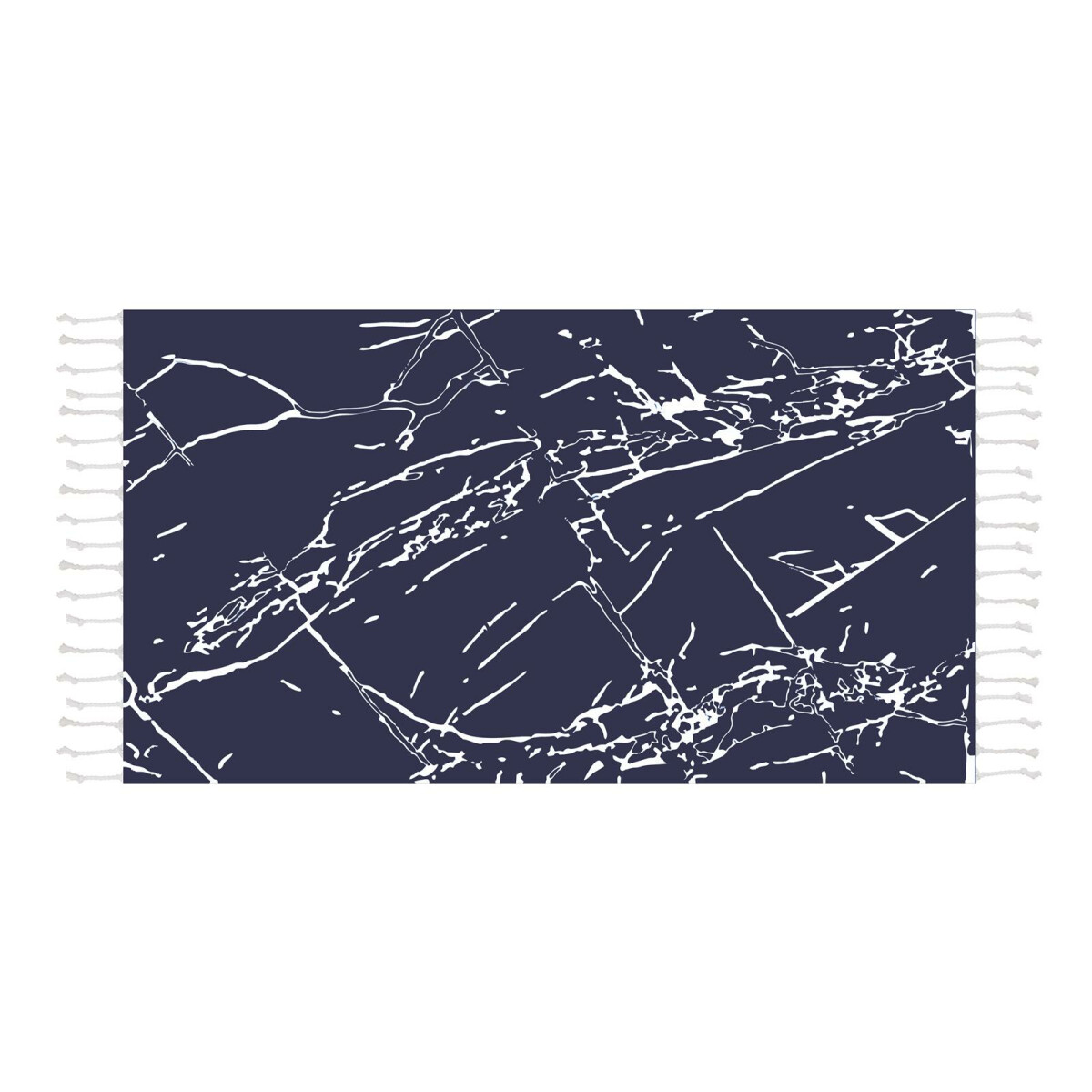 Hamamtuch Strandtuch marineblau ca. 100x170 cm | Marmor