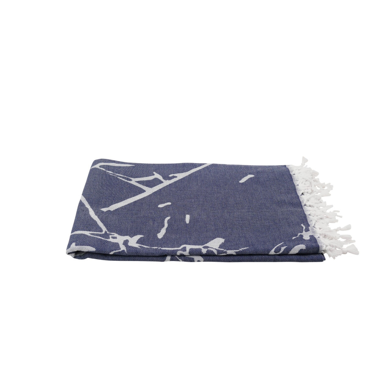 Hamamtuch Strandtuch marineblau ca. 100x170 cm | Marmor