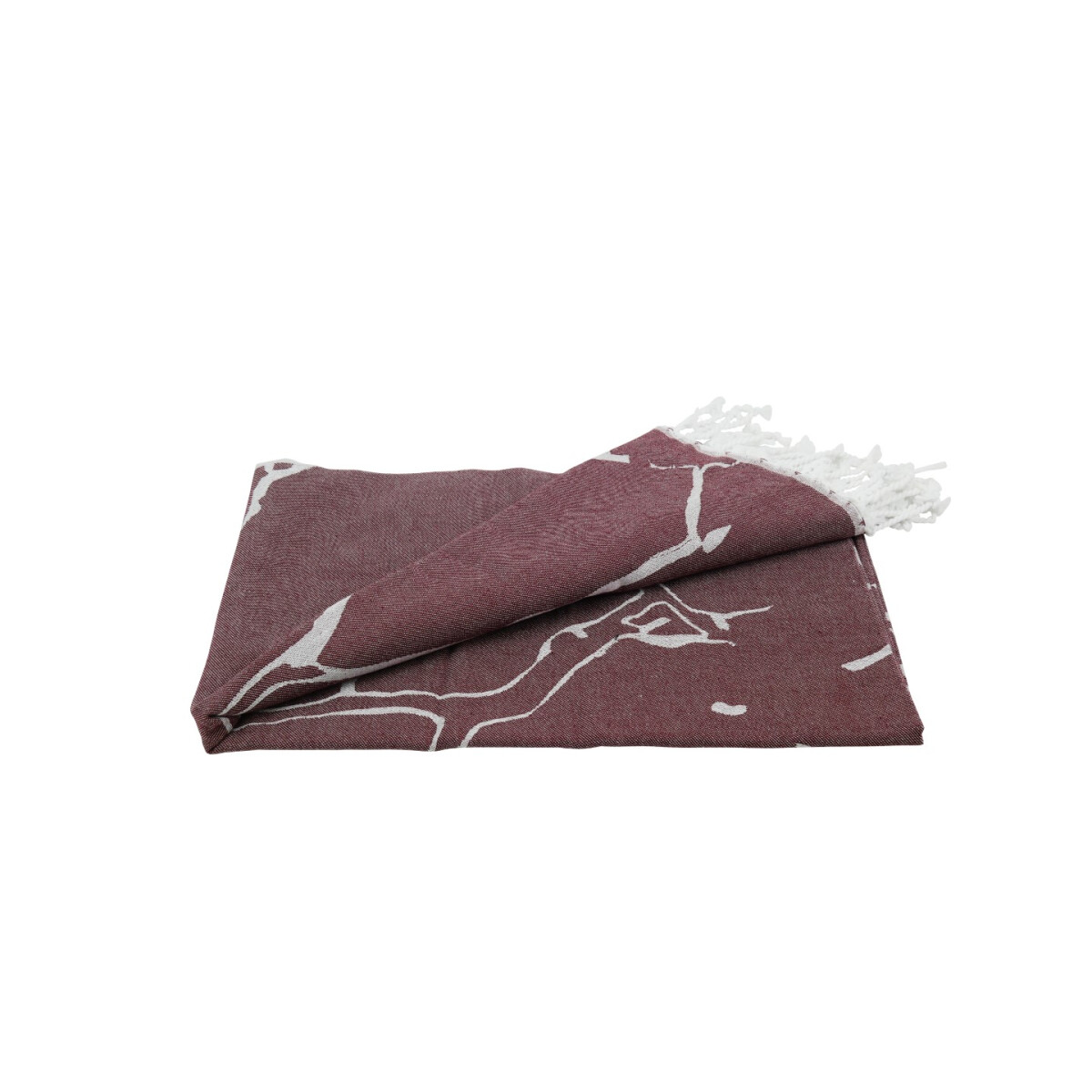 Hamamtuch Strandtuch bordeaux ca. 100x170 cm | Marmor