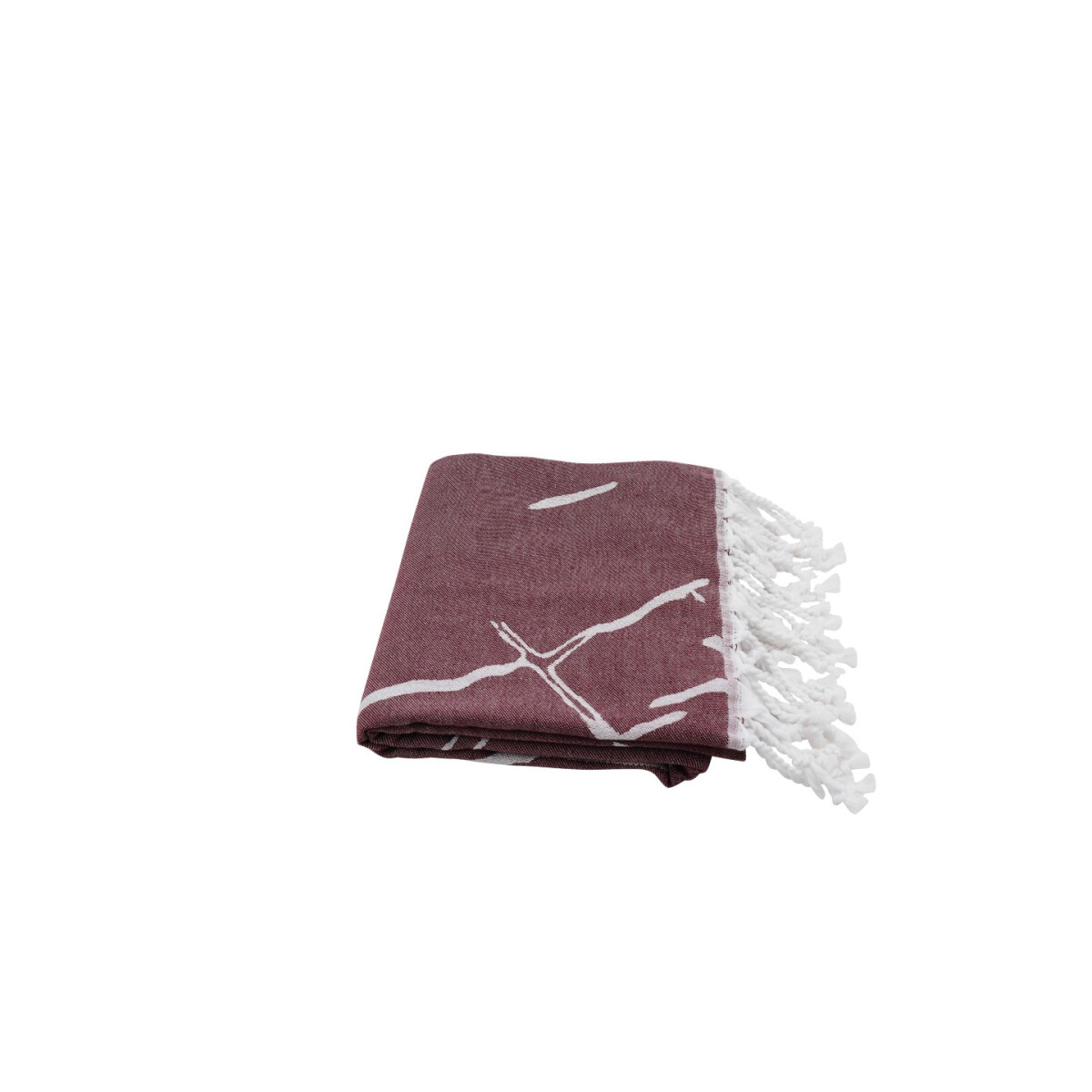 Hamamtuch Strandtuch bordeaux ca. 100x170 cm | Marmor