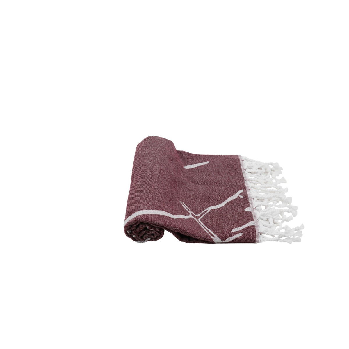 Hamamtuch Strandtuch bordeaux ca. 100x170 cm | Marmor