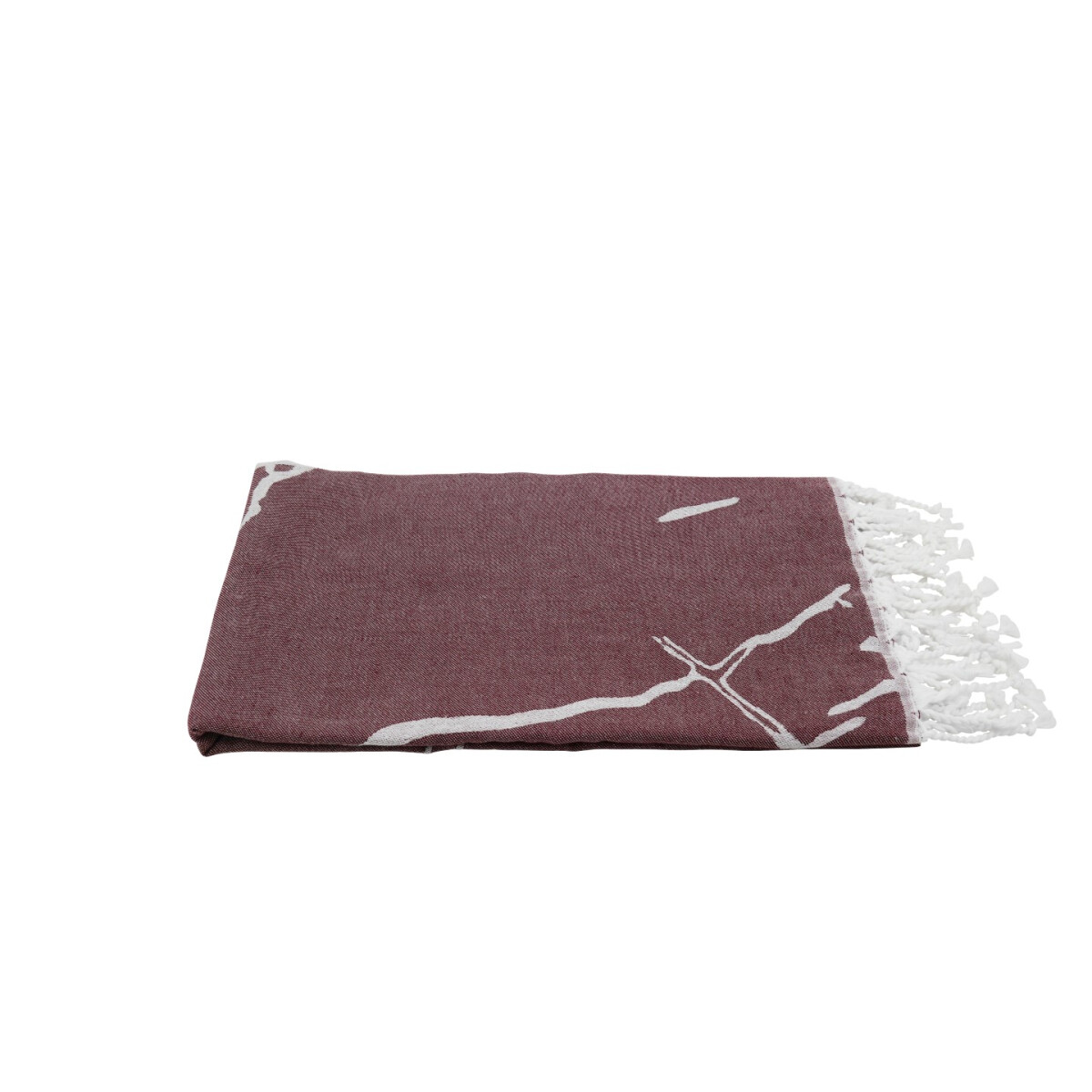 Hamamtuch Strandtuch bordeaux ca. 100x170 cm | Marmor
