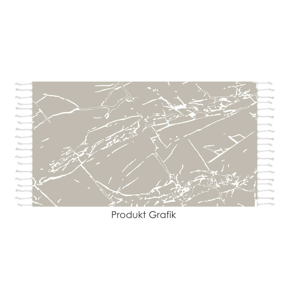 Hamamtuch Strandtuch beige ca. 100x170 cm | Marmor