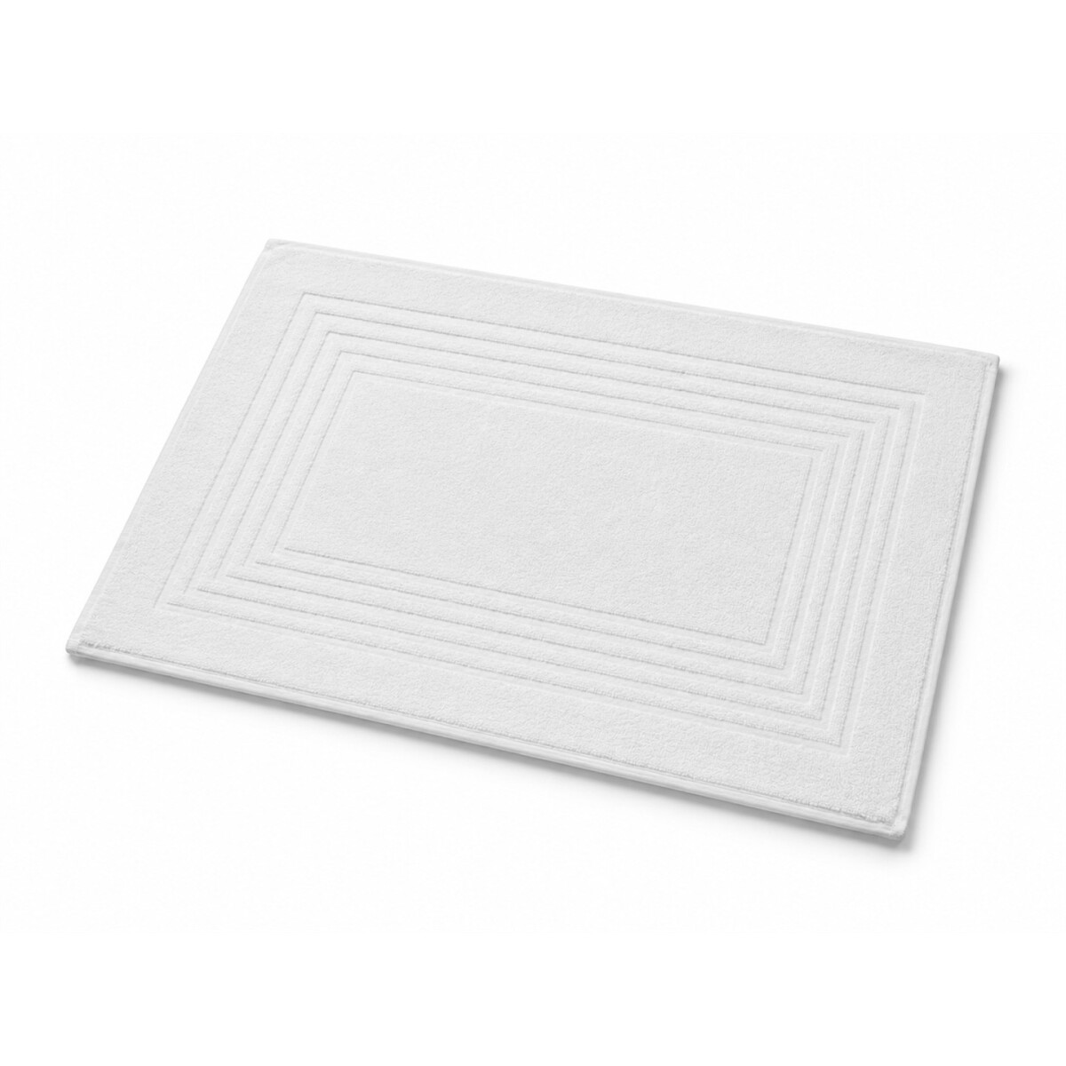 Badvorleger Badematte 50x75 cm Wei&szlig; 100% Baumwolle 650 g/m&sup2; Hotelqualit&auml;t Duschvorleger