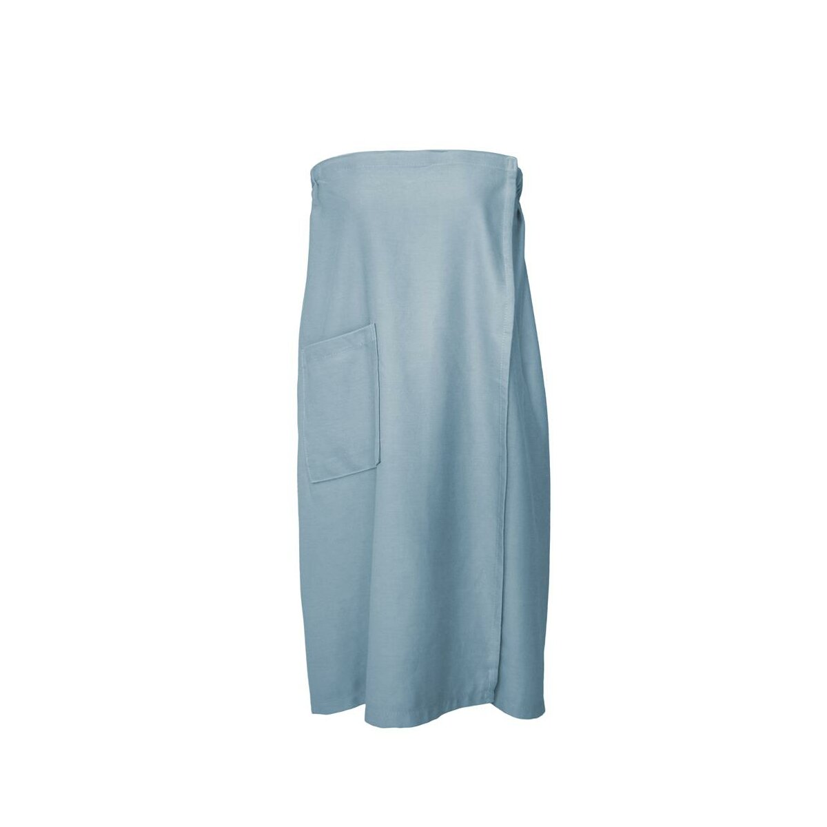 Saunakilt f&uuml;r Damen mit Gummibund und Klettverschlu&szlig; | taubenblau