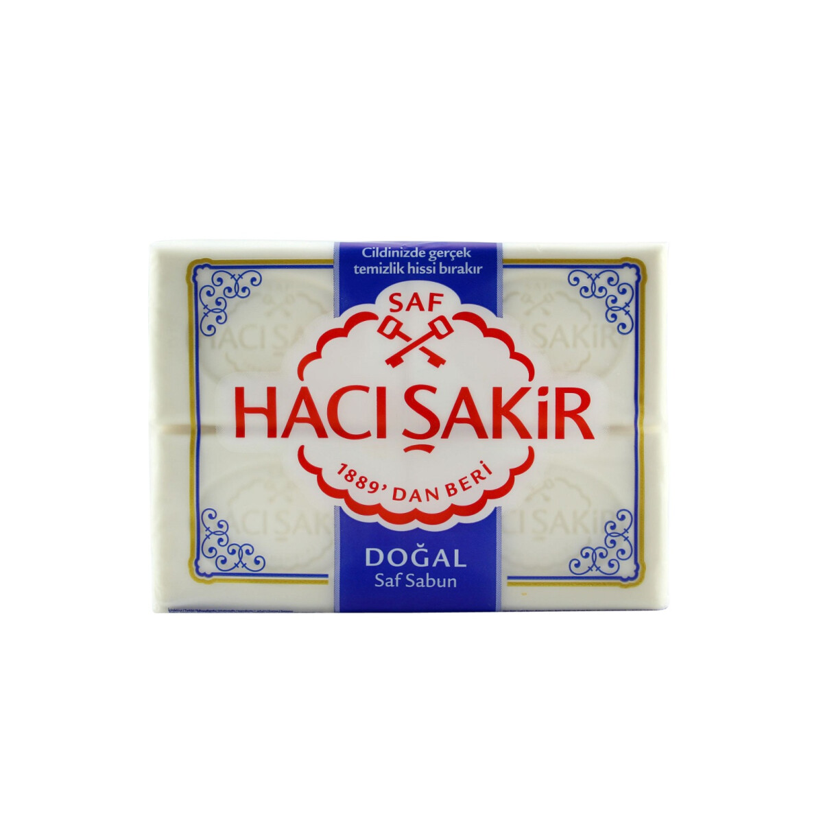 Seife &raquo;Haci Sakir&laquo; Saf Sabun wei&szlig;e Hamamseife 9 kg, 15x (4x150 g)