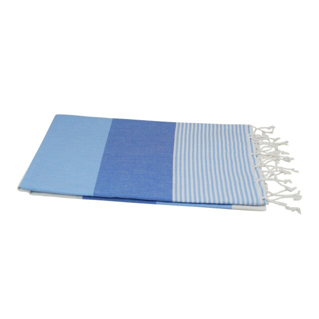 Hamamtuch weiß hellblau blau ca. 100x175 cm Stripes