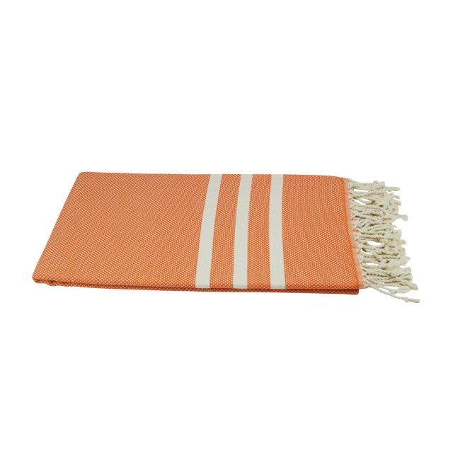 Hamam Handtuch für Strand 100x180 cm orange natur Saray