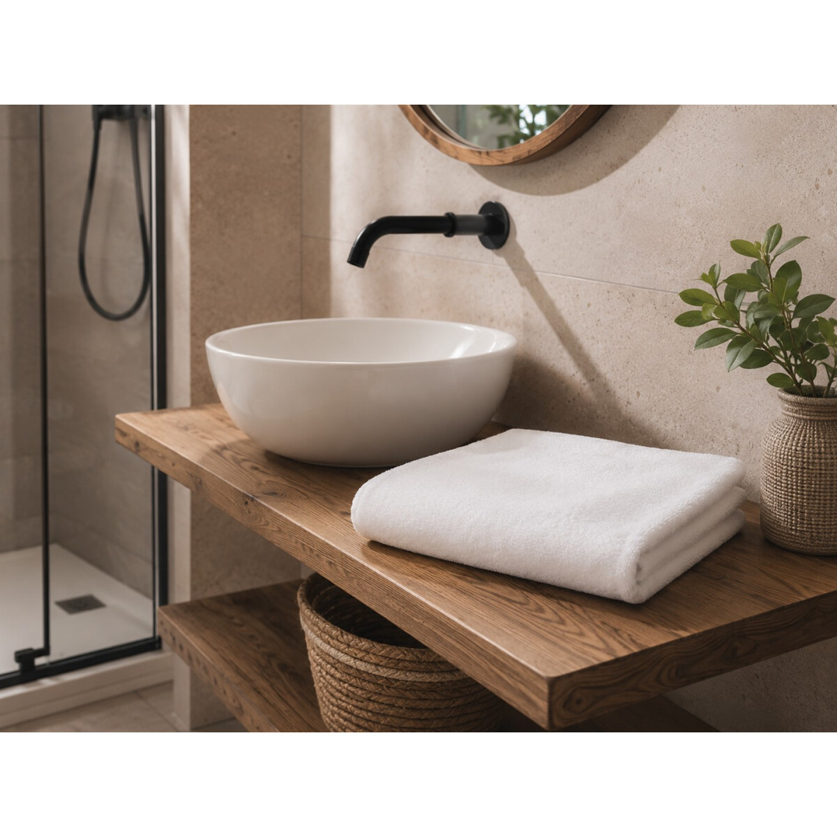 Handtuch Wei&szlig; 50x100 cm &ndash; Hotel Qualit&auml;t weich saugstark &amp; schnelltrocknend