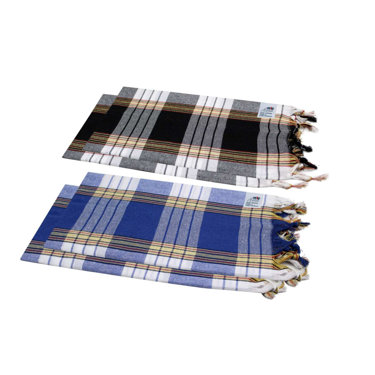 Hamamset Classic 2x blau und 2x schwarz Pestemal