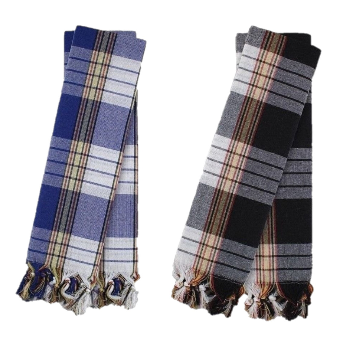 Hamamset Classic 2x blau und 2x schwarz Pestemal