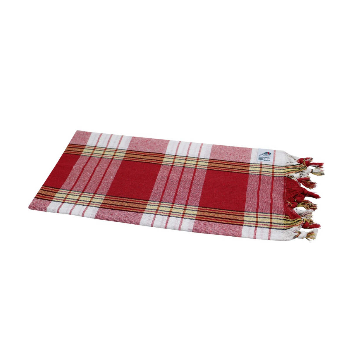 Hamamt&uuml;cher Set 3 St&uuml;ck rot kariert Classic Style