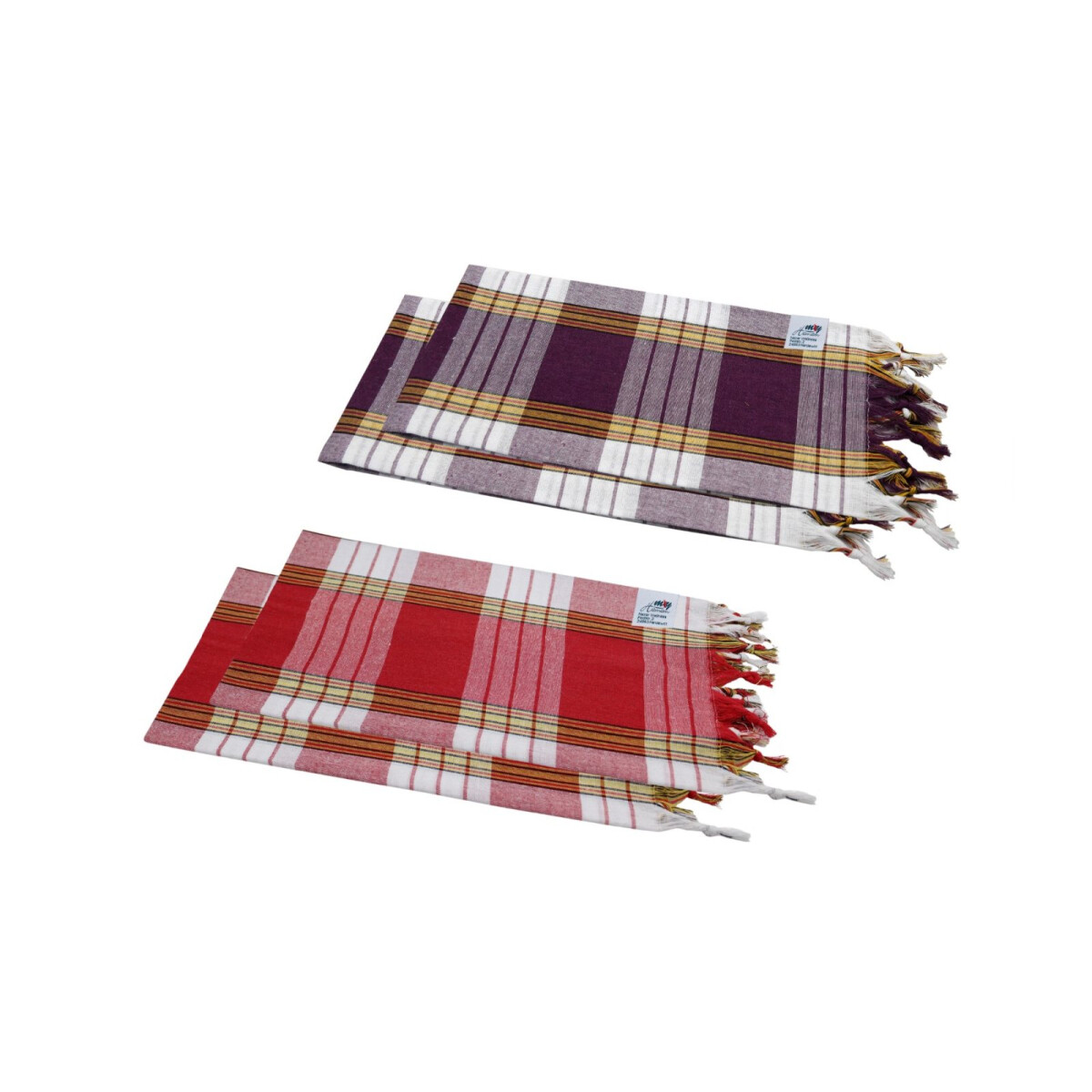 Hamamset Classic 2x rot und 2x lila Pestemal