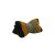 Lesekissen Nackenstütze schwarz-orange orientalisches Muster 17x30x17 cm 