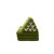 Dreifach-Matte mit Dreieck-Kissen grün orientalisches Muster ca. 170x53x33 cm