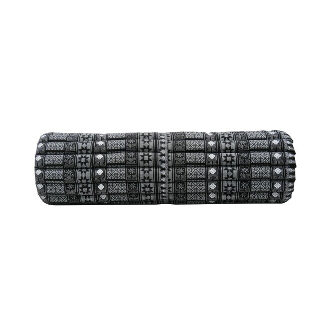 Thai-Matratze rollbar Gr. L, schwarz orientalisches Muster ca. 200x100x5 cm