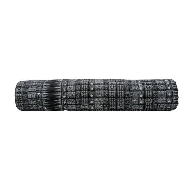 Thai-Matratze rollbar Gr. XL, schwarz-weiß orientalisches Muster ca. 200x140x5 cm