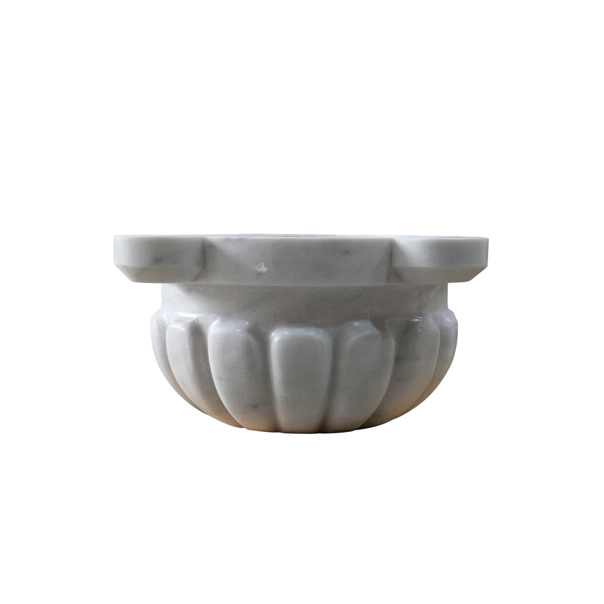 Hamam Wasserbecken Afyon wei&szlig; "Melone" 45x45x25 cm mit Ablauf