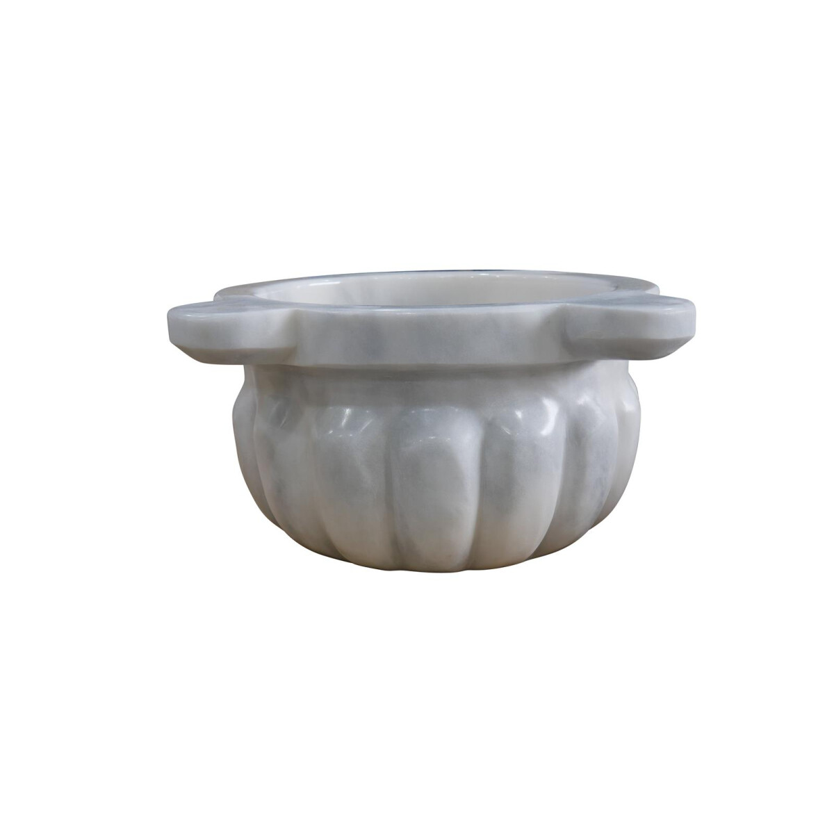 Hamam Wasserbecken Afyon wei&szlig; "Melone" 45x45x25 cm mit Ablauf