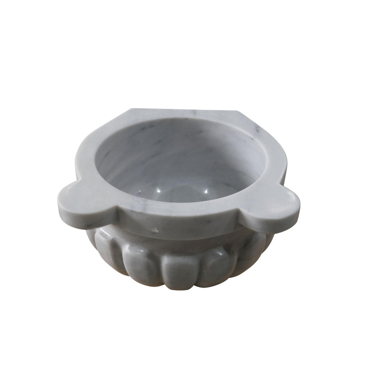 Hamam Wasserbecken Afyon wei&szlig; "Melone" 45x45x25 cm mit Ablauf