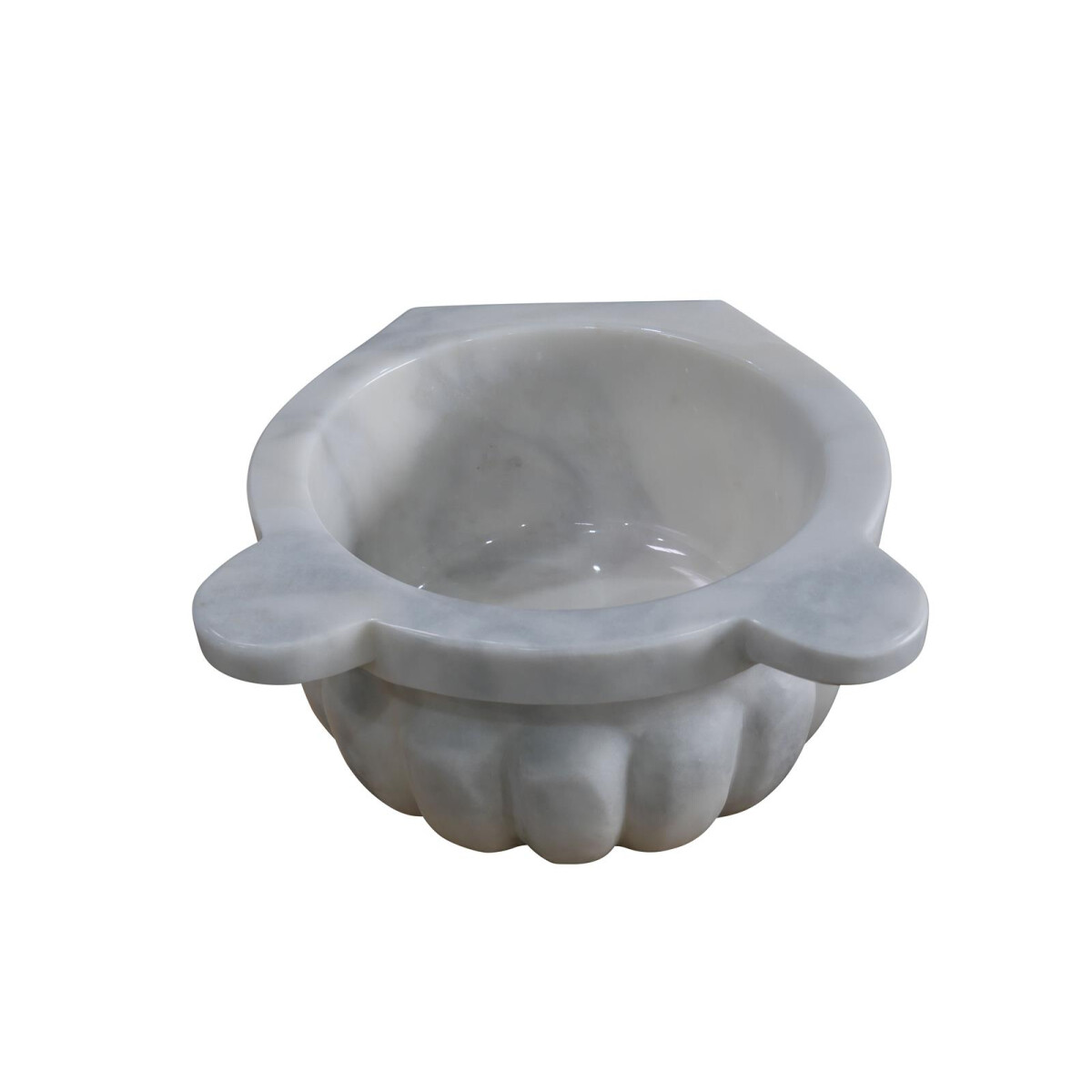 Hamam Wasserbecken Afyon wei&szlig; "Melone" 45x45x25 cm mit Ablauf