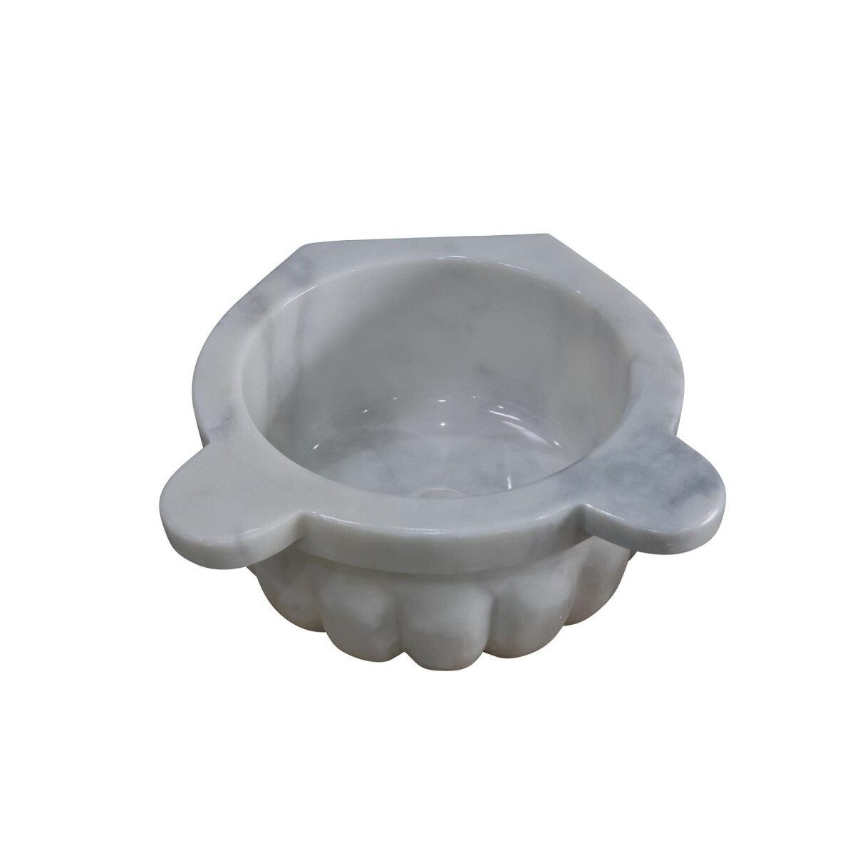 Hamam Wasserbecken Afyon wei&szlig; "Melone" 45x45x25 cm mit Ablauf