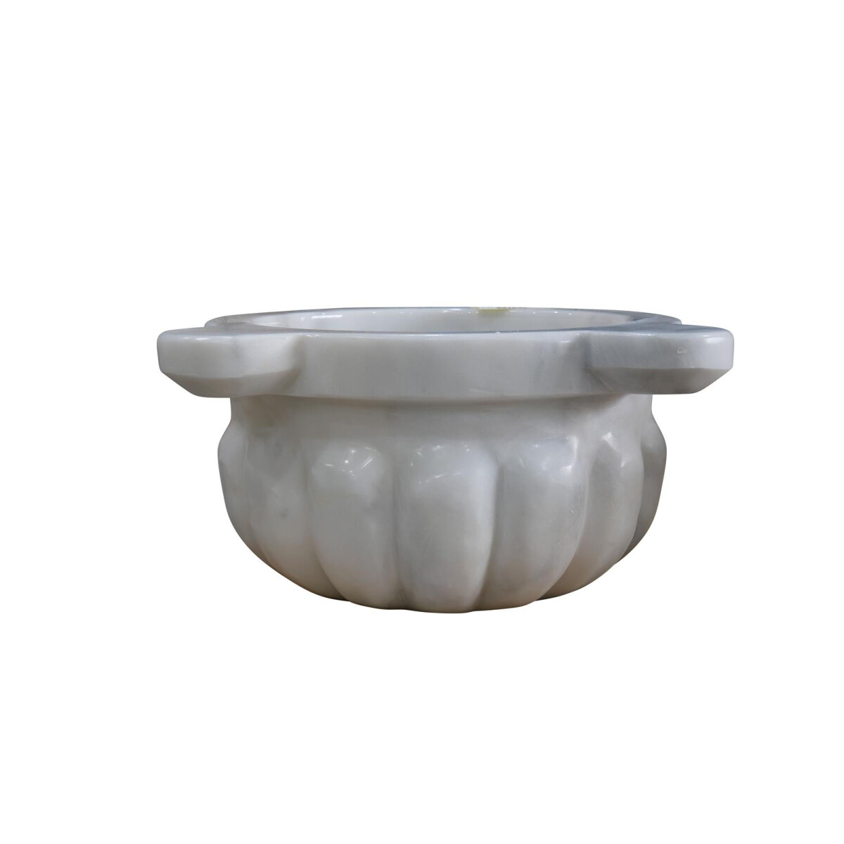 Hamam Wasserbecken Afyon wei&szlig; "Melone" 45x45x25 cm mit Ablauf