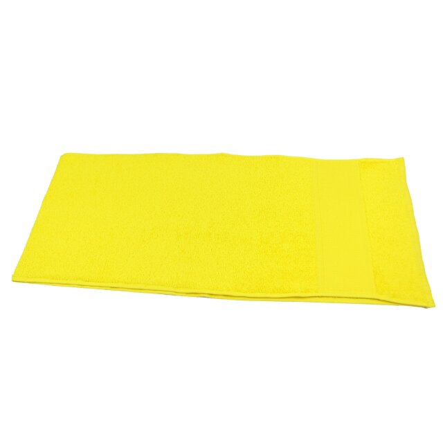 Fitness Handtuch Baumwolle 30x150 cm gelb | Sporthandtuch