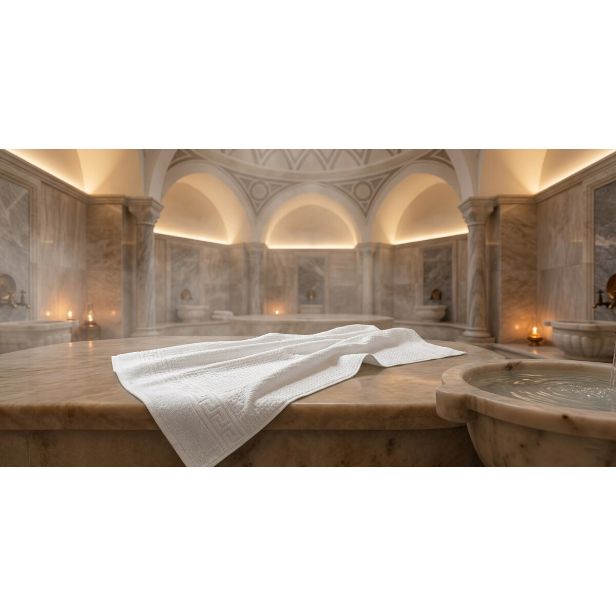 Duschtuch Wei&szlig; 70x140 cm &ndash; Hotel Qualit&auml;t, 100% Baumwolle, Wabenmuster