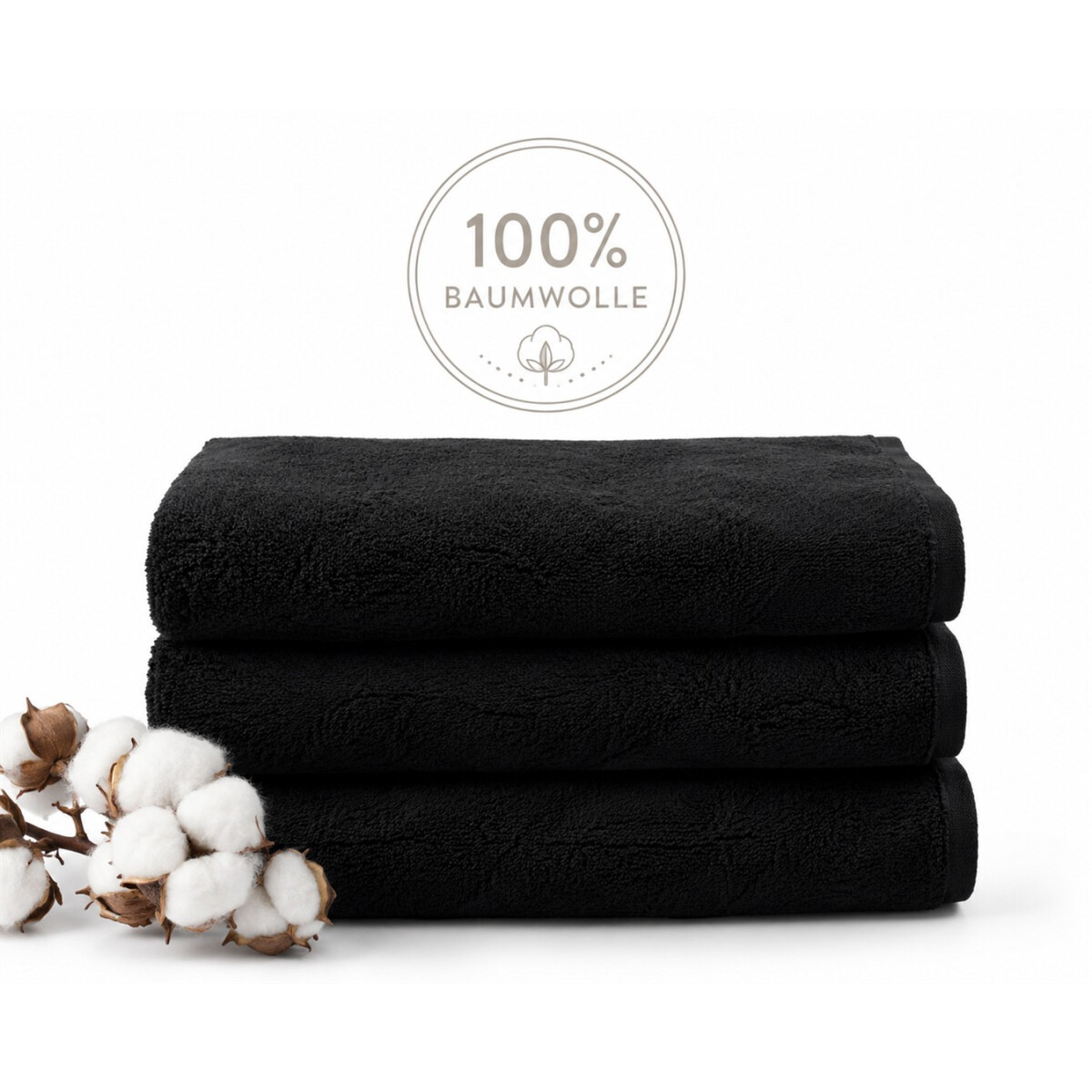 Duschtuch 70x140 cm schwarz 460 g/m&sup2;