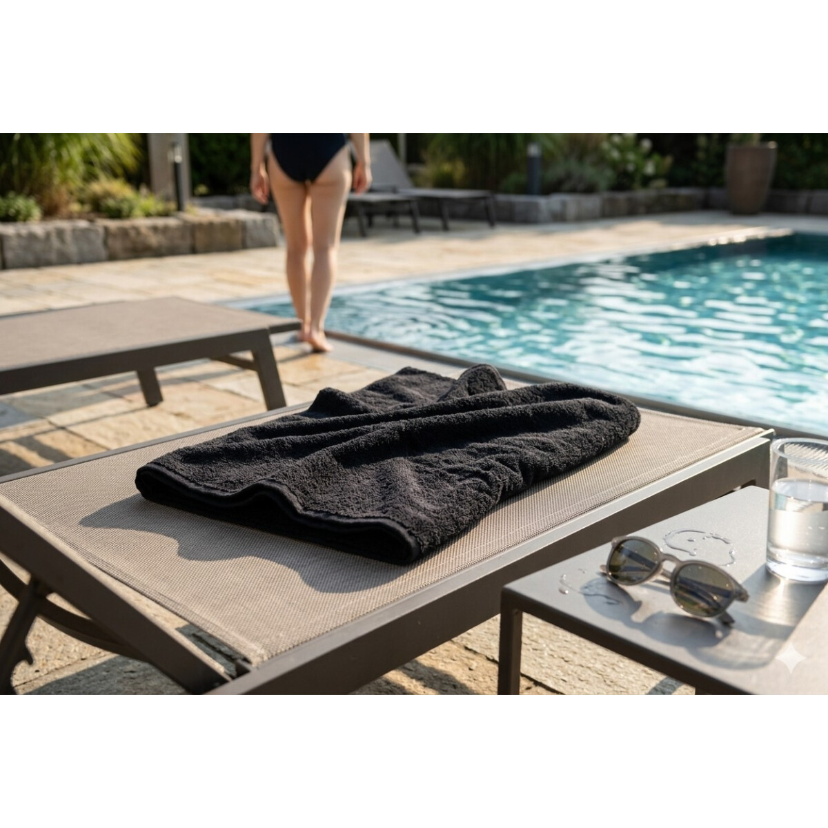 Duschtuch 70x140 cm schwarz 460 g/m&sup2;