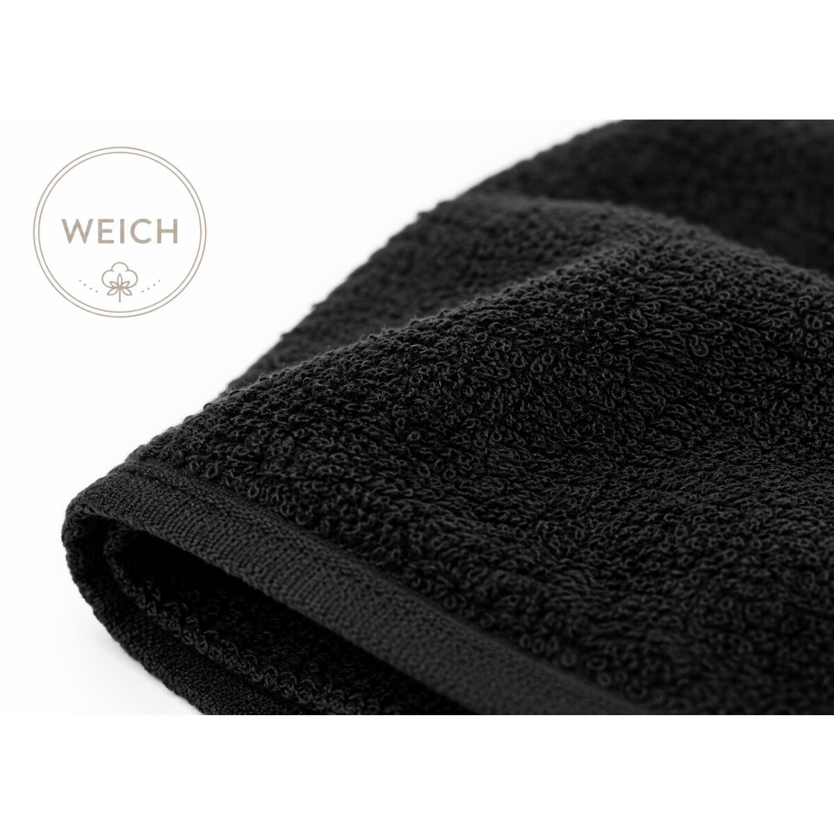 Duschtuch 70x140 cm schwarz 460 g/m&sup2;