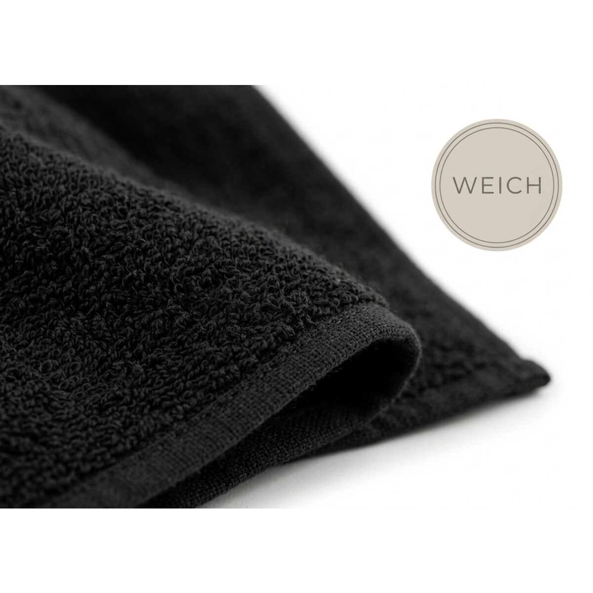Duschtuch 70x140 cm schwarz 460 g/m&sup2;