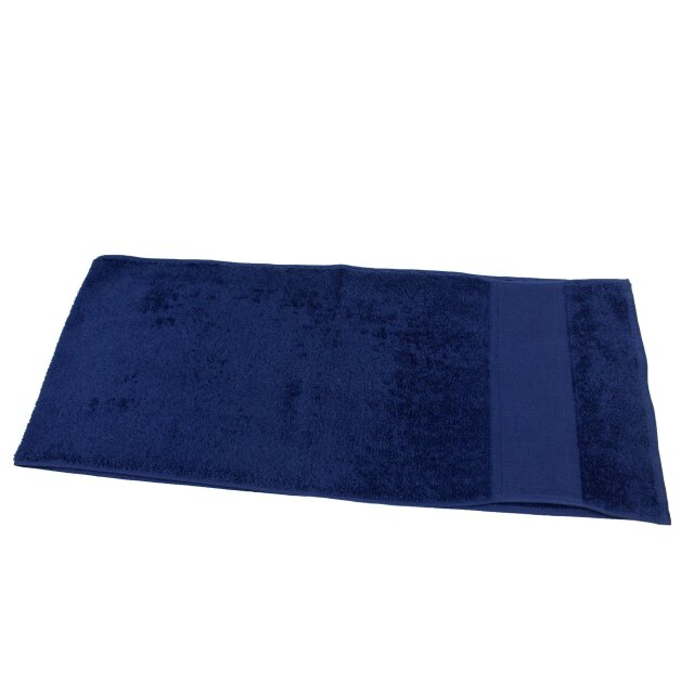 Fitness Handtuch Baumwolle 30x150 cm marineblau | Sporthandtuch
