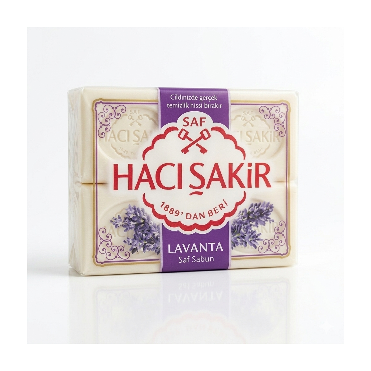 Hamam Seife &raquo;Haci Sakir&laquo; Lavendel Kernseife 4x 150 g