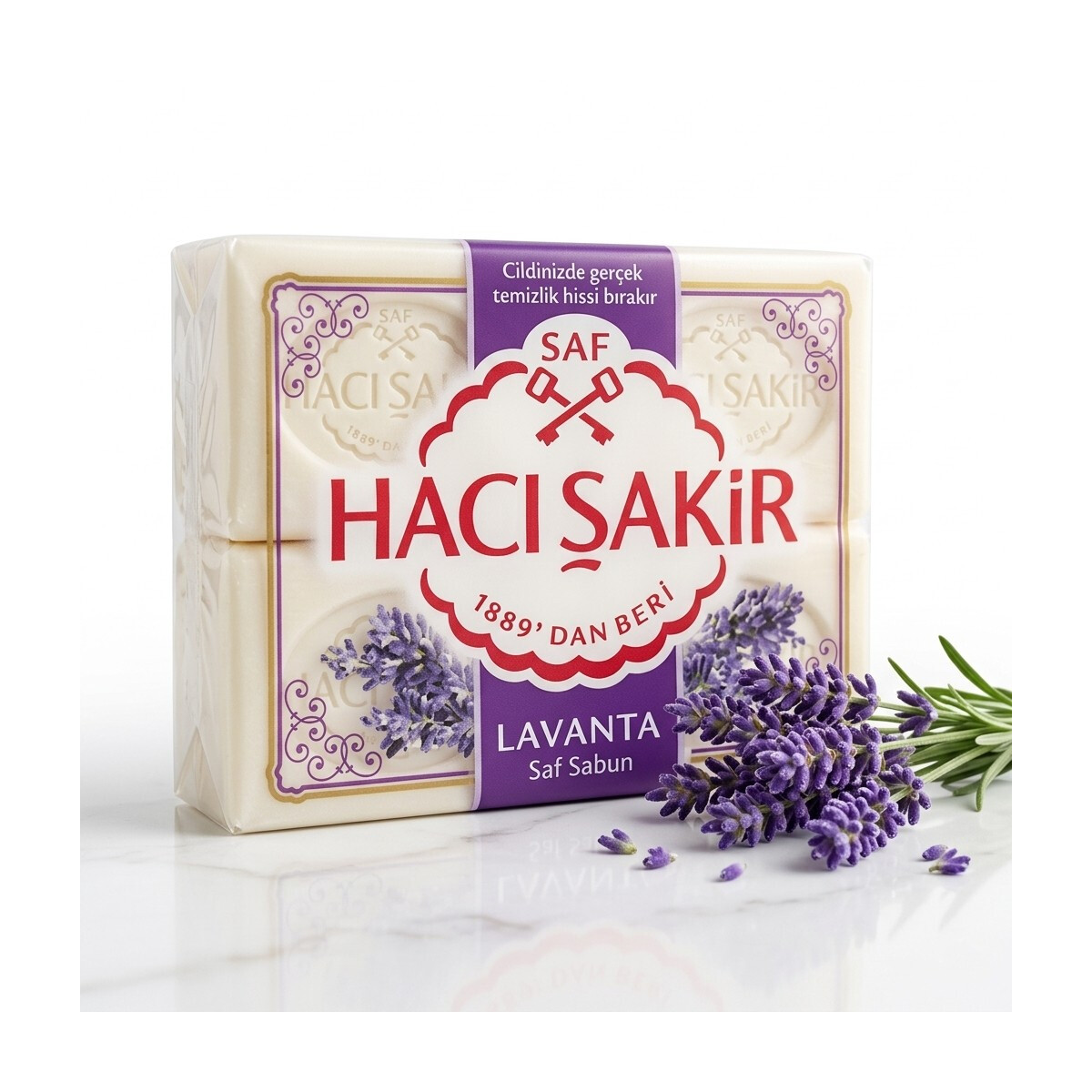 Hamam Seife &raquo;Haci Sakir&laquo; Lavendel Kernseife 4x 150 g