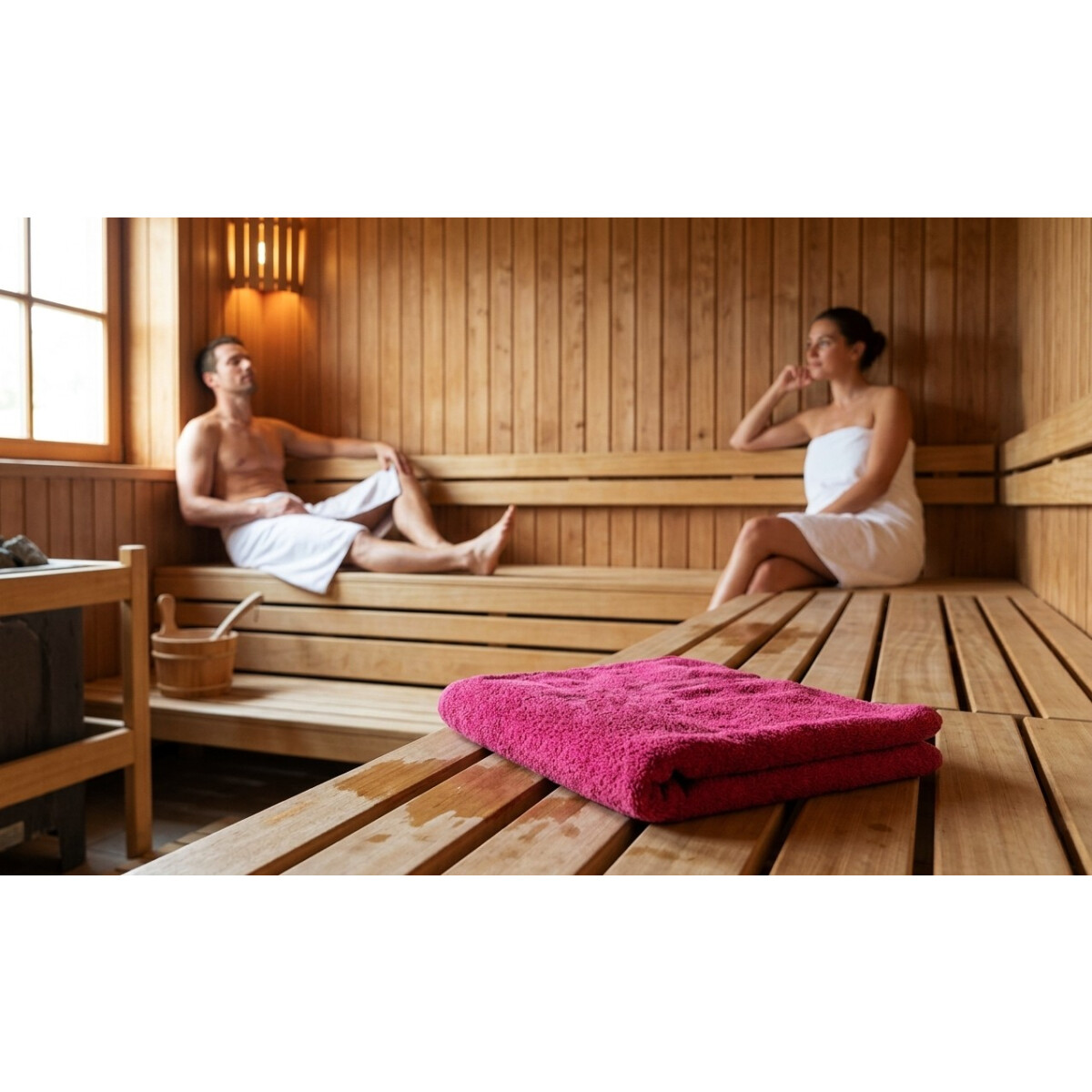 Duschtuch 70 x 140 cm Magenta 100 % Baumwolle 400 gm&sup2; weich und saugstark